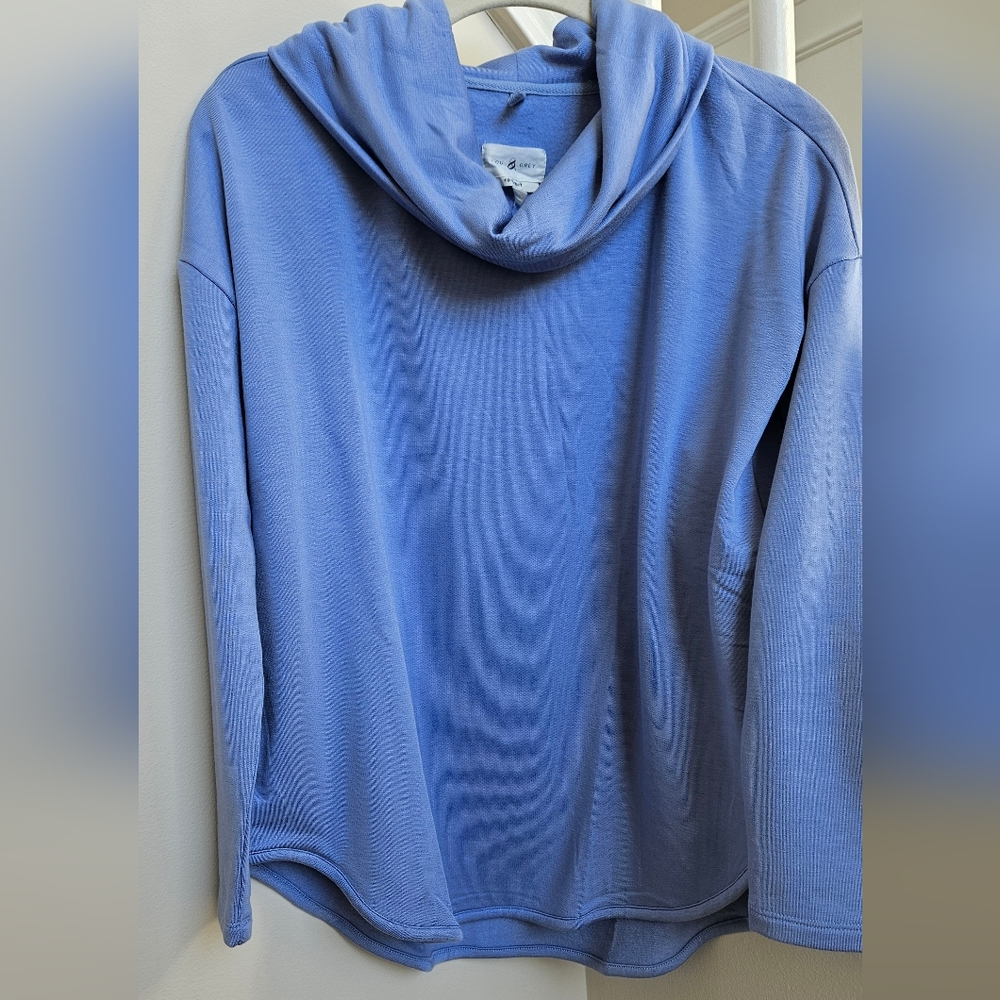 NWT Lou and Grey Signature Soft Blue Cowl Neck